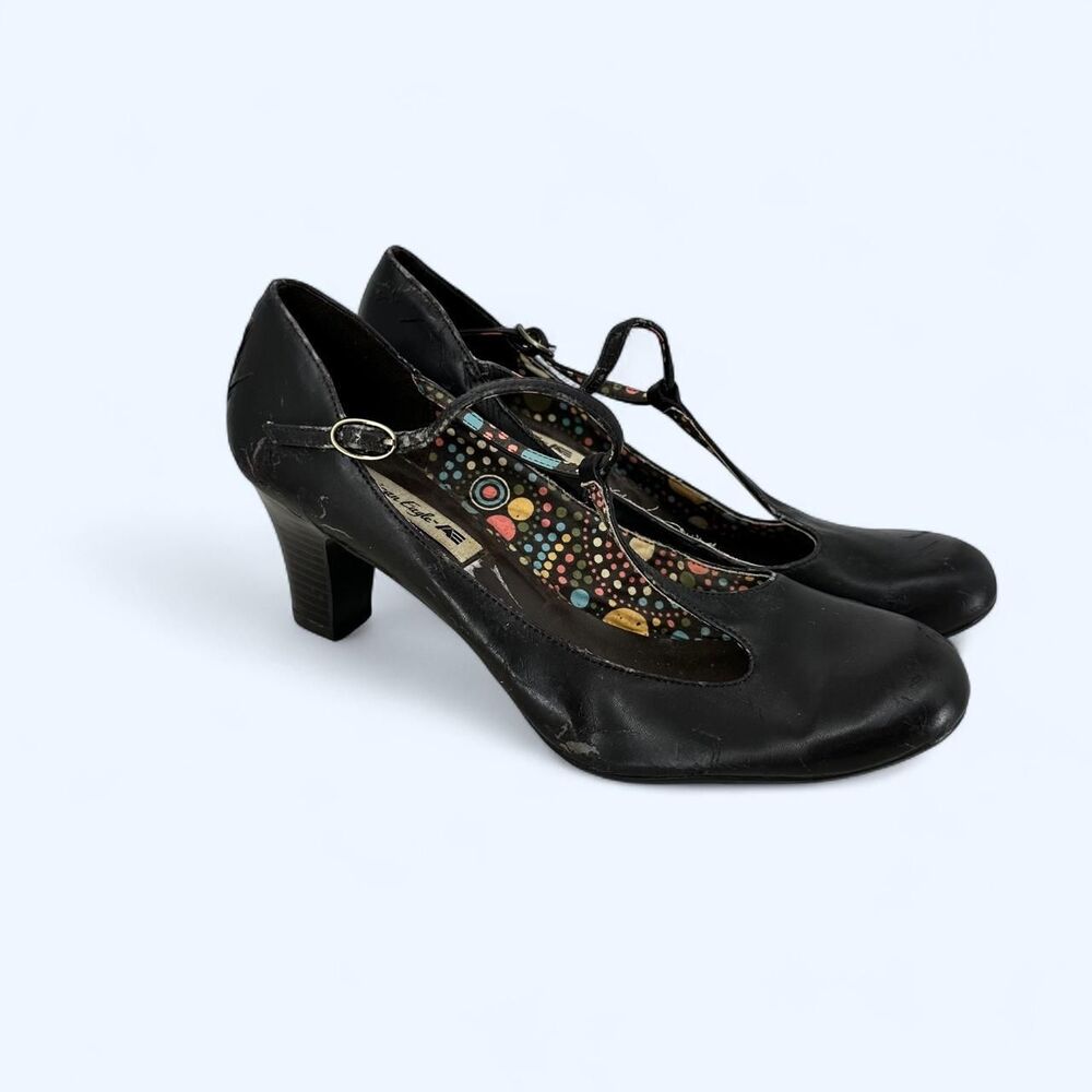 Strap Mary Jane Black Block Heels American Eagle Pumps Vintage ‘04